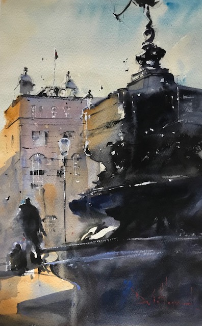 David Heywood 'Piccadilly a Closer Look' Original Watercolour 